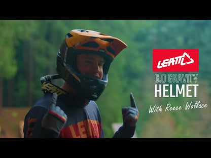 Casco MTB LEATT MTB GRAVITY 6.0 CARBON Glow Nero/Arancione