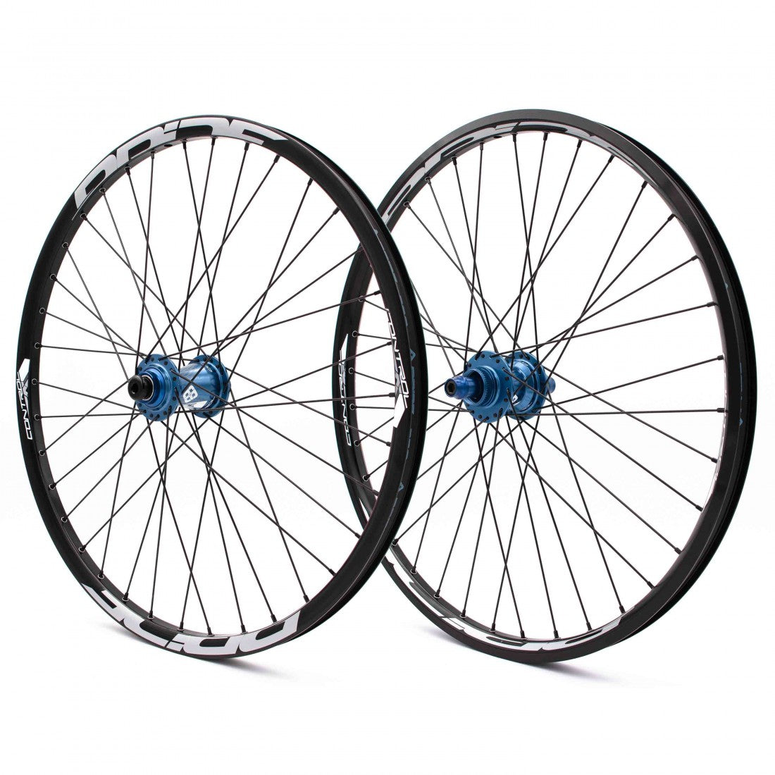 Coppia di Ruote PRIDE 24" (507mm) Control V1 Disc Assi 20/10mm Blu