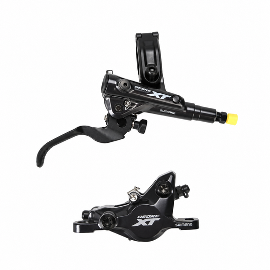 Freno SHIMANO XT M8100 J-Kit — leva e pinza su sfondo bianco