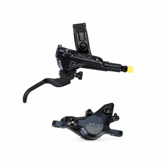 Freno SHIMANO SLX M7100 J-KIT — leva e pinza su sfondo bianco