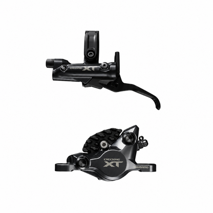 Freno SHIMANO XT M8200 XC a 2 pistoni — leva e pinza su sfondo bianco