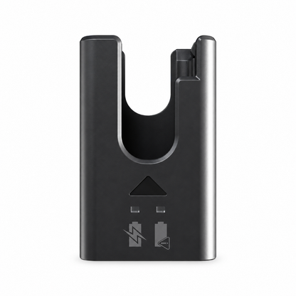 Caricabatterie SHIMANO EC-DN100 — vista frontale, alloggiamento e spie