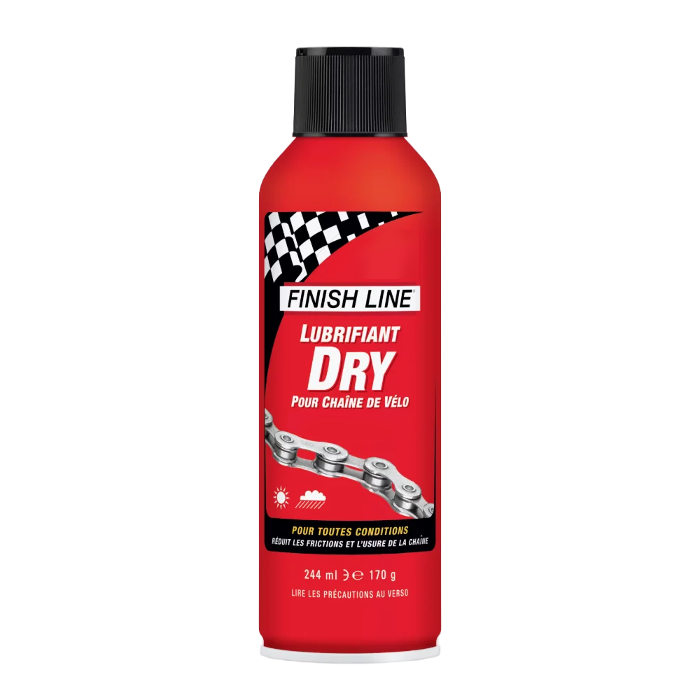 Lubrificante per Catena FINISH LINE DRY LUBE Teflon - Tutte le Condizioni – Aerosol (244ml)