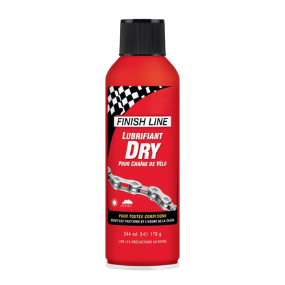 Lubrificante per Catena FINISH LINE DRY LUBE Teflon - Tutte le Condizioni – Aerosol (244ml)