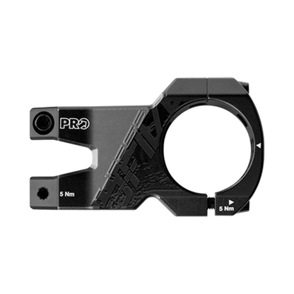 Attacco manubrio PRO THARSIS 3FIVE CNC 0° — vista laterale su sfondo bianco