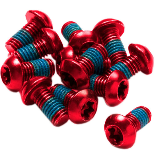 Kit di 12 viti per disco REVERSE COMPONENTS anodizzate in rosso