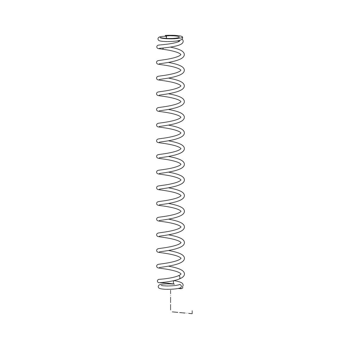 Molla elicoidale per forcella ROCKSHOX Medium 170 mm per LYRIK A1-A2 (2010-2016) rossa — illustrazione tecnica