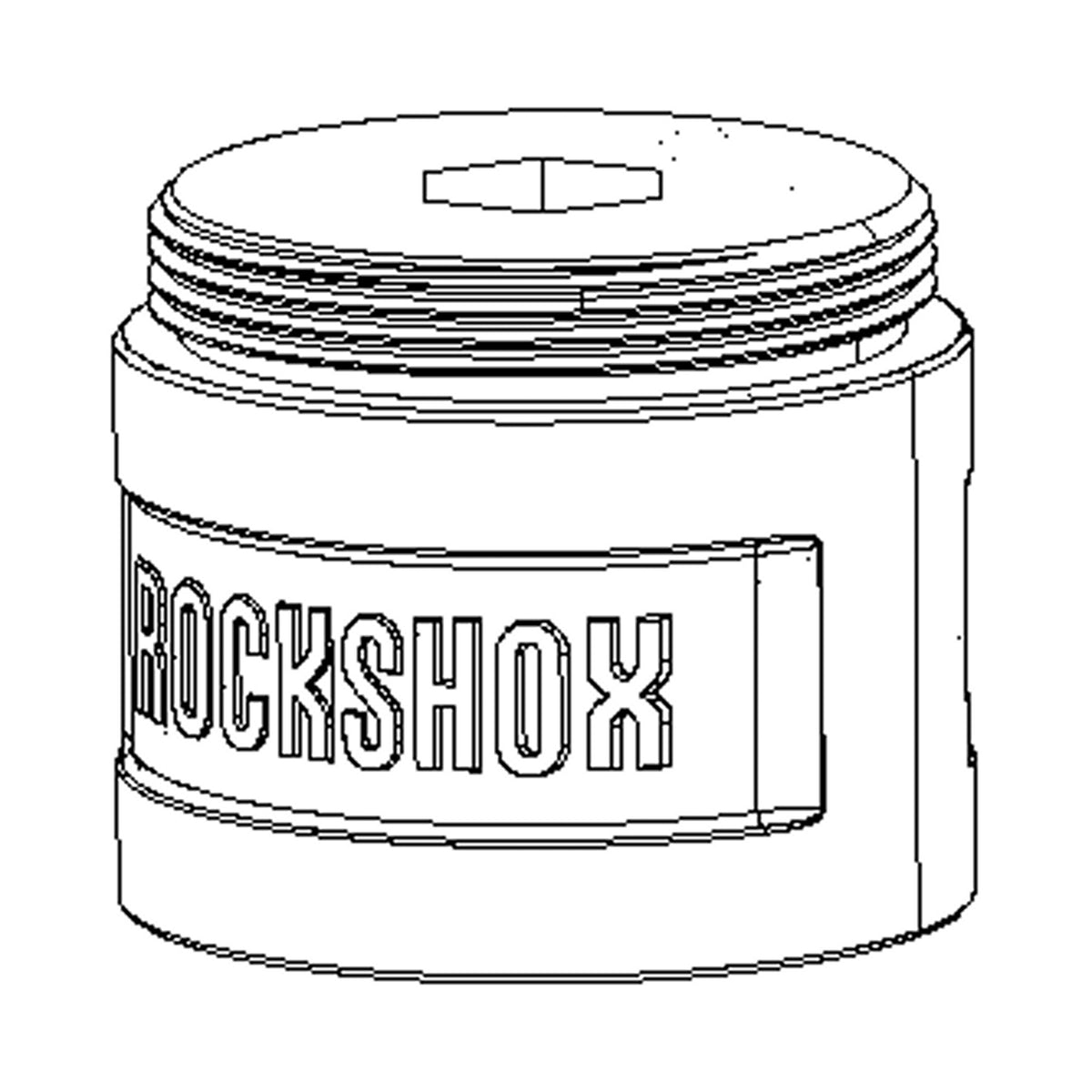 Distanziali di volume ROCKSHOX Bottomless Tokens 35 mm SOLO AIR/DEBONAIR (x10) per PIKE/BOXXER B1/LYRIK — illustrazione tecnica