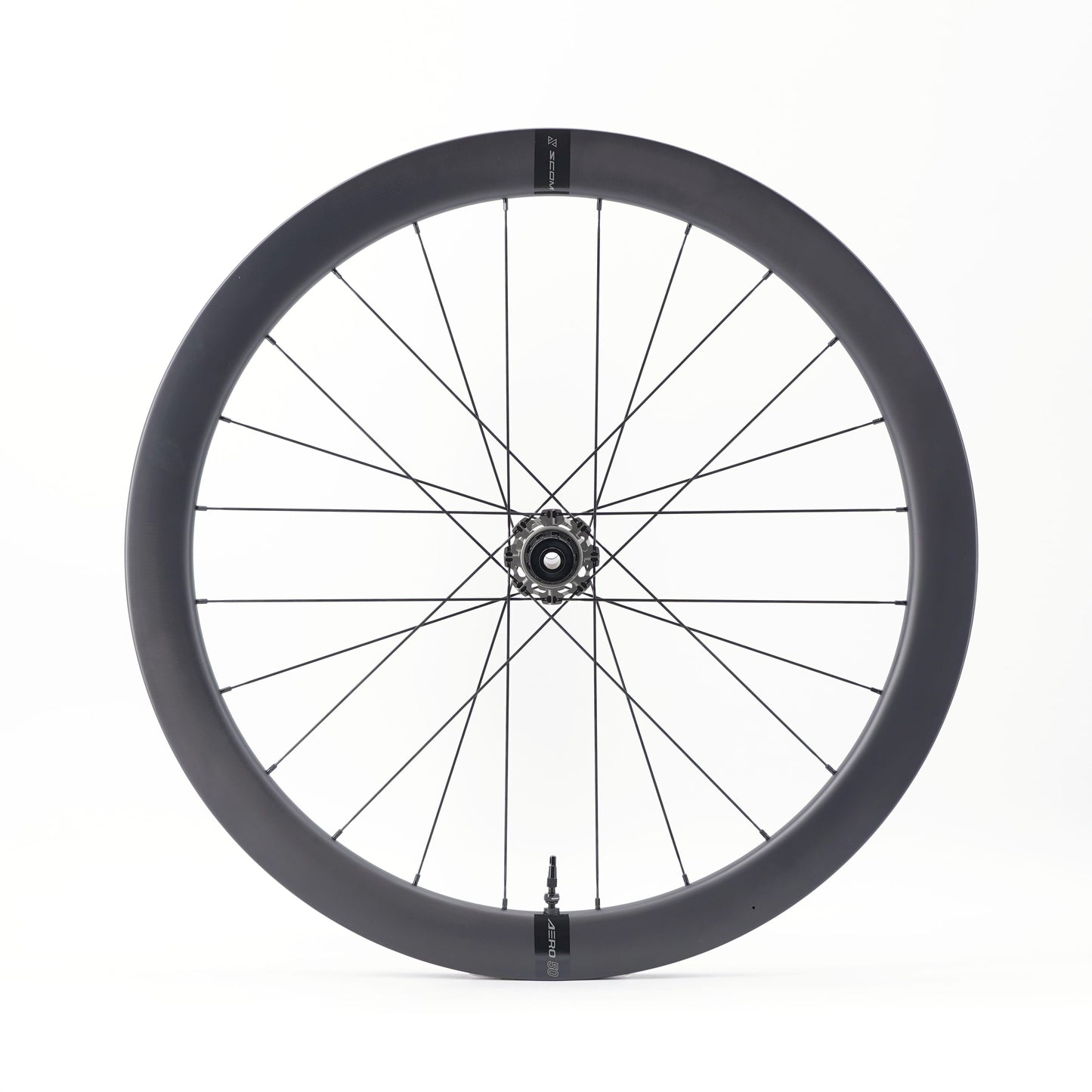 Coppia di ruote SCOM AERO 50 Tubeless Ready (bloccaggio centrale)