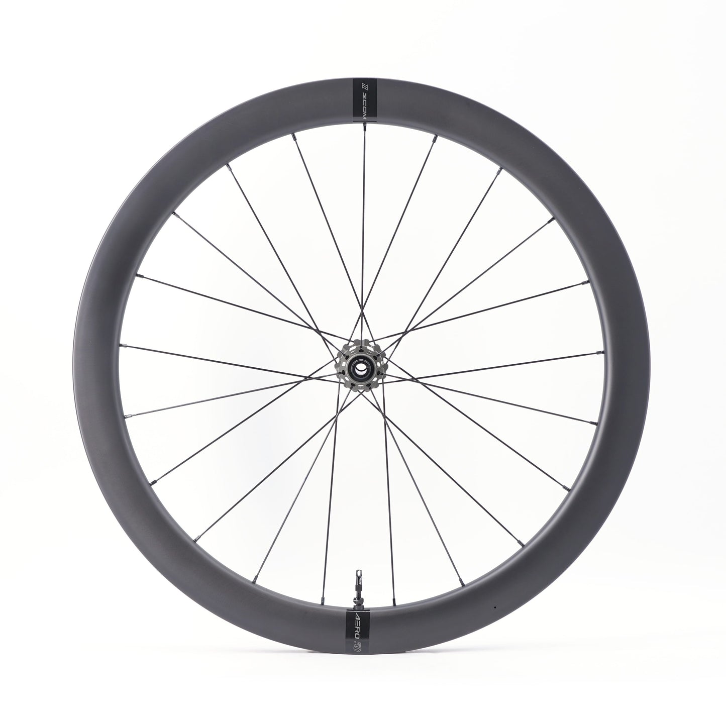 Coppia di ruote SCOM AERO 50 Tubeless Ready (bloccaggio centrale)