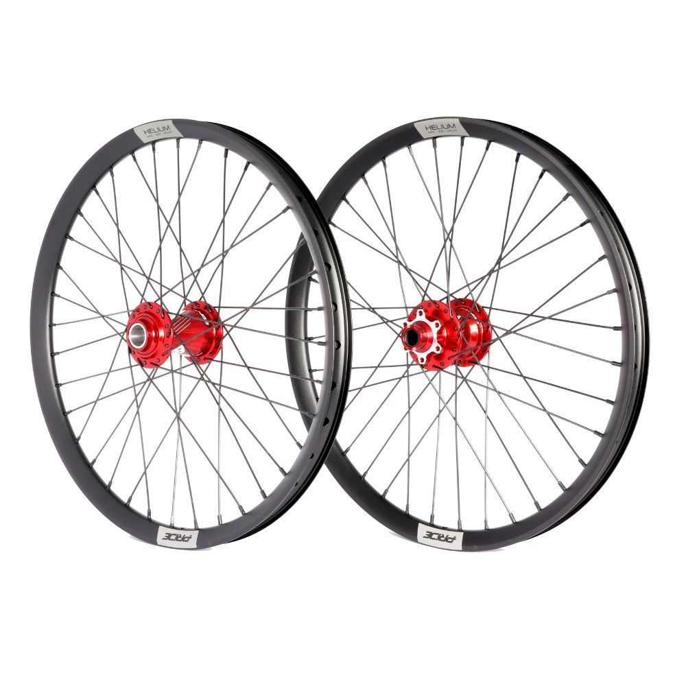 Coppia di Ruote PRIDE 20" (406mm) Control V2 Disc Helium M24 Assi 20/15mm Rosso