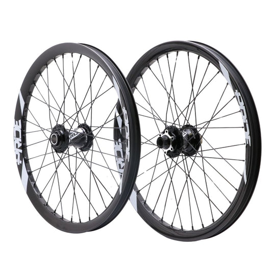 Coppia di Ruote PRIDE 20" (406mm) Carbone Wave Gloss White Control V2 Disc Assi 20/15mm Nero/Bianco