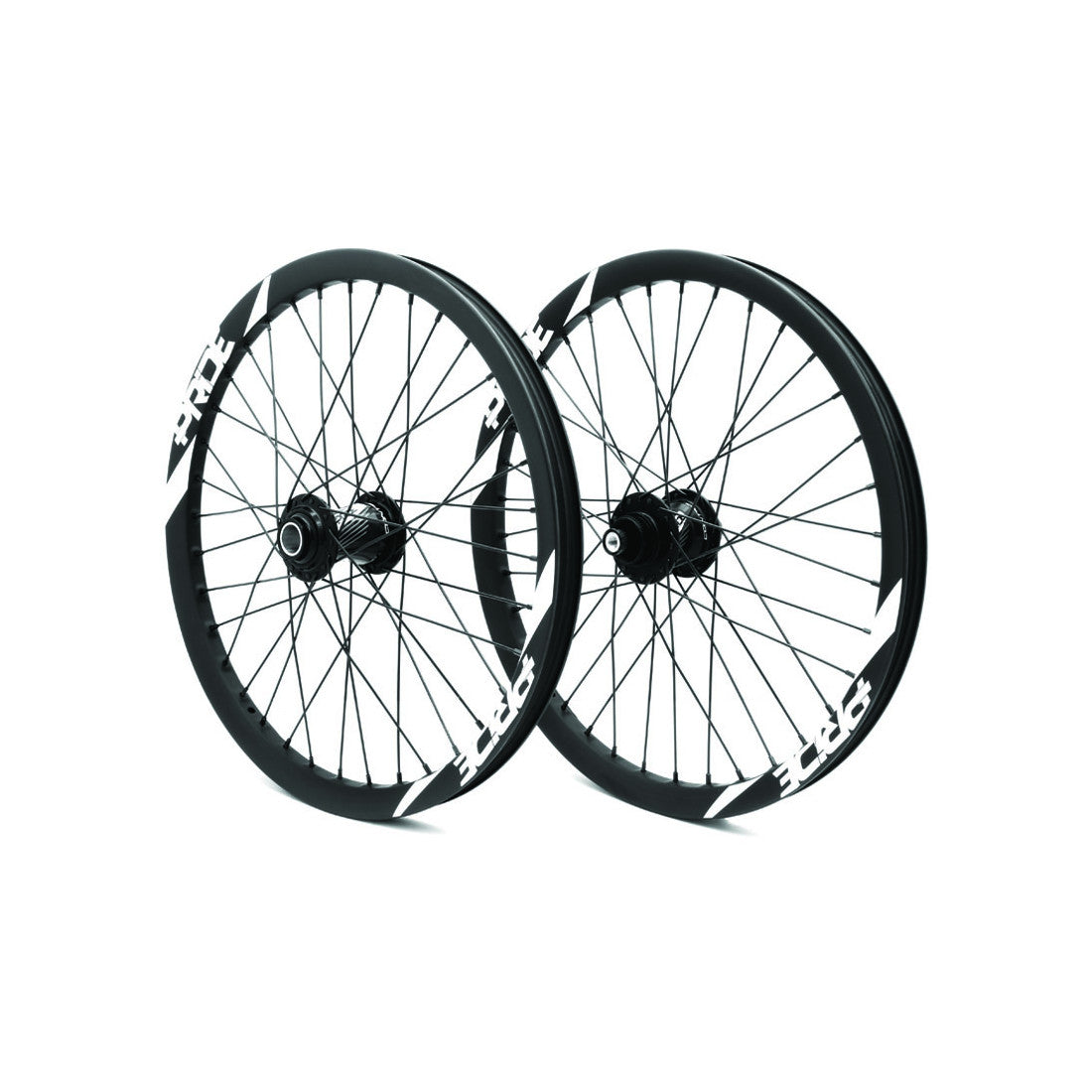 Coppia di Ruote PRIDE 20" (406mm) Carbonio Wave Matt White Disc Control V2 Assi 20/15mm Nero/Bianco