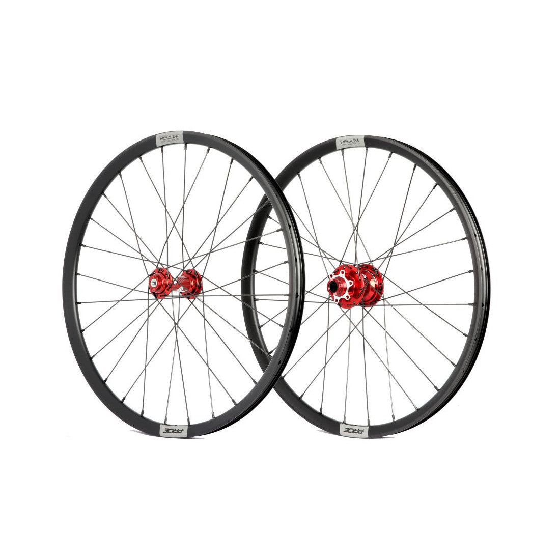 Coppia di Ruote PRIDE 20" (451mm) Control V2 Disc Helium M21 Assi 10/15mm Rosso