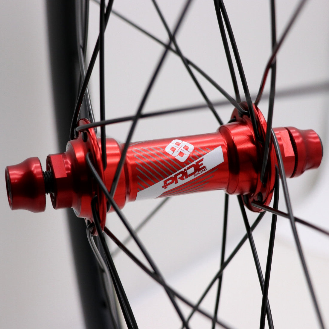 Coppia di Ruote PRIDE 20" (451mm) Carbonio Gravity Matt Disc Pride Control V1 Assi 10/10mm Rosso