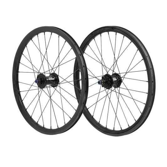 Coppia di Ruote PRIDE 20" (451mm) Carbonio Wave Gloss Black Fusion Disc Assi 10/10mm Nero