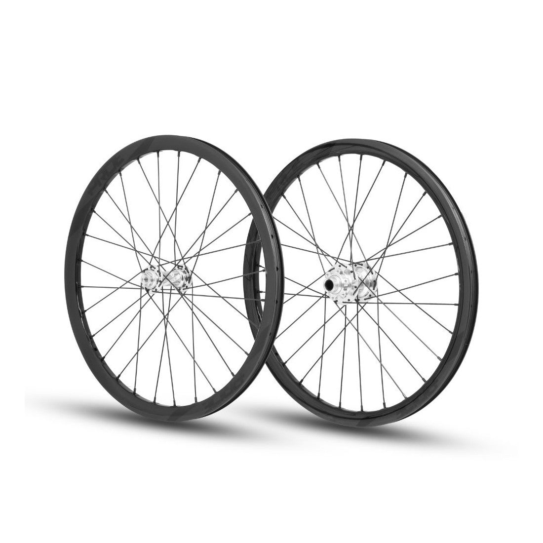 Coppia di Ruote PRIDE 20" (451mm) Carbonio Wave Gloss Black Disc Pride Control Assi 10/15mm Polish