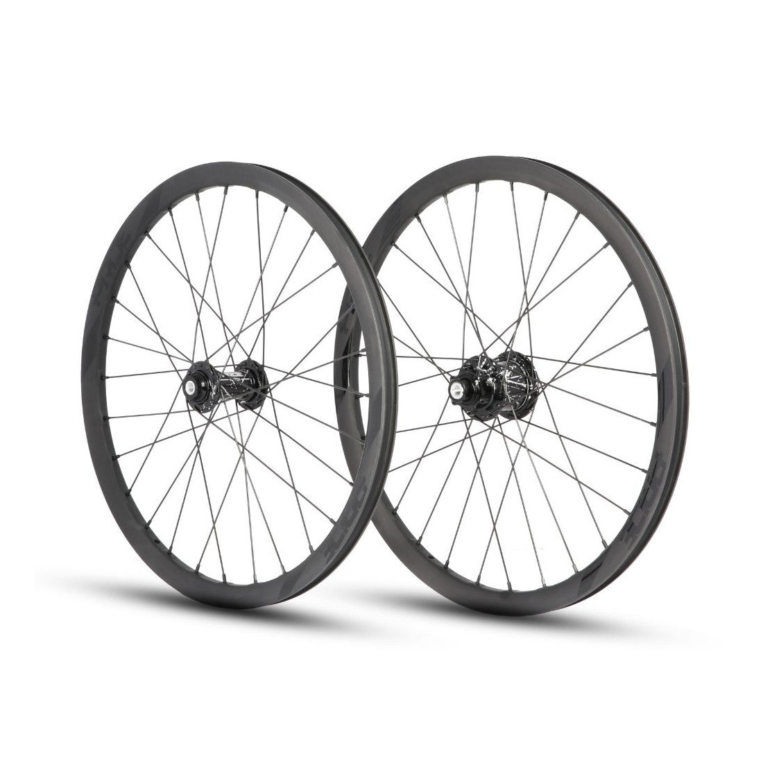 Coppia di Ruote PRIDE 20" (451mm) Carbonio Wave Matt Black Disc Matrix Assi 10/10mm Nero