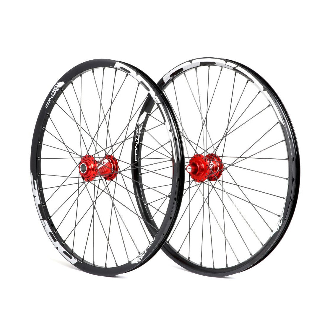 Coppia di Ruote PRIDE 24" (507mm) Control V1 Disc Assi 20/10mm Rossa