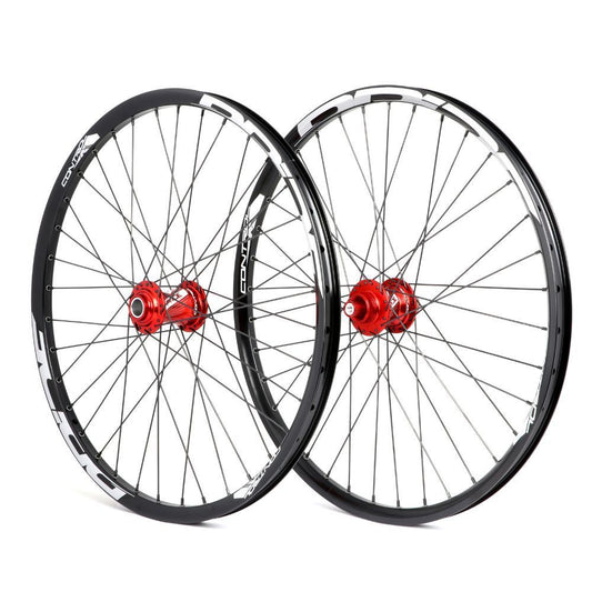 Coppia di Ruote PRIDE 20" (451mm) Control V2 Disc Assi 10/15mm Rosso