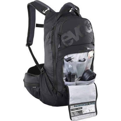 Zaino con Protezione Dorsale EVOC TRAIL PRO BLACKLINE 16 L Nero