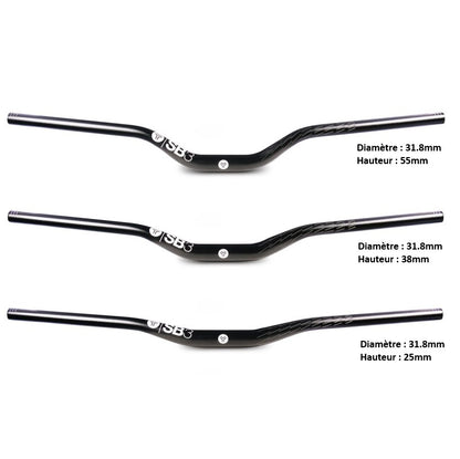 Manubrio SB3 KROMA Rise 38mm 780mm Nero/Rosso