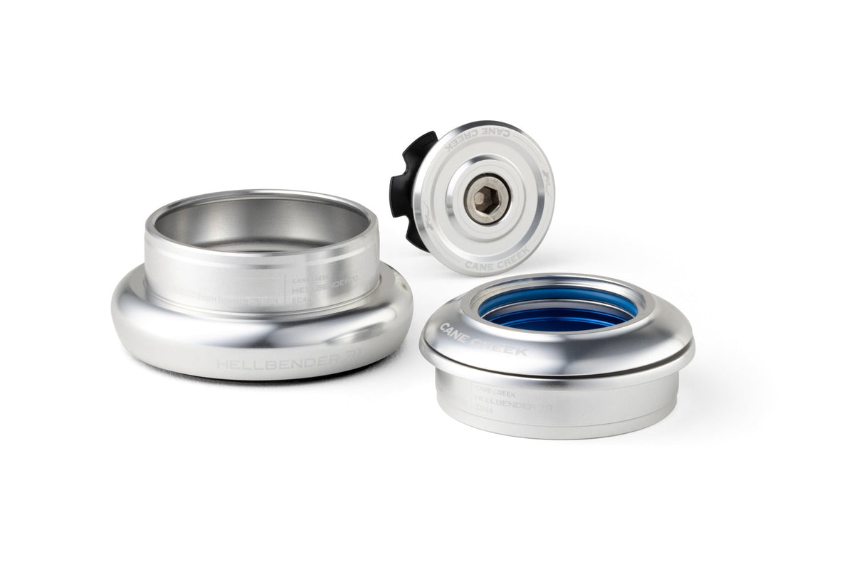 Serie sterzo semi-integrata/esterna conica CANE CREEK Hellbender 70 1"1/8-1.5" ZS44/EC44 argento
