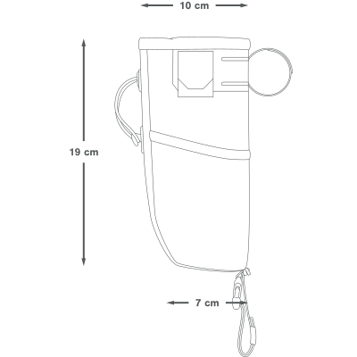 Borsa da manubrio APIDURA BACKCOUNTRY FOOD POUCH PLUS 1.2 L Nero Grigio