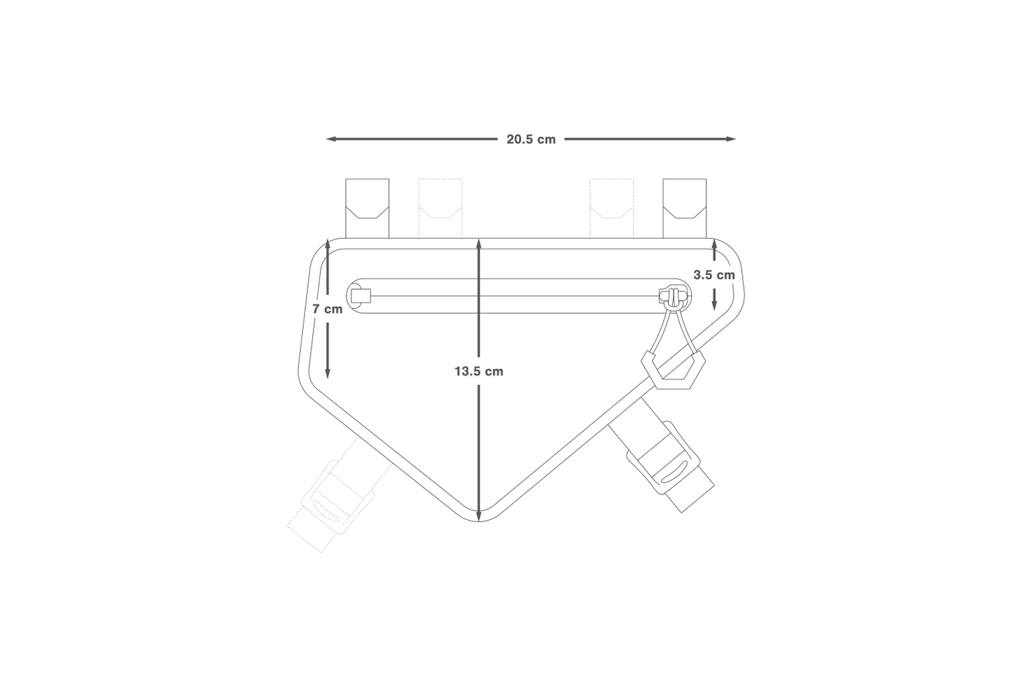 Borsa per telaio APIDURA RACING FRAME PACK 1 L Nero