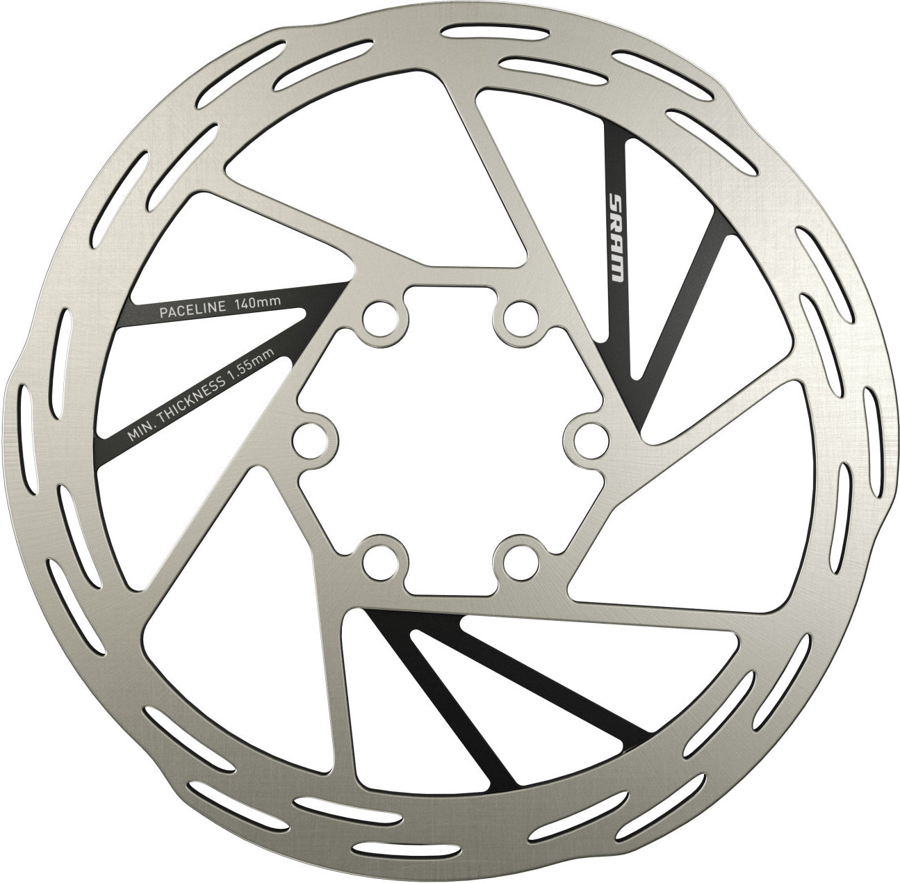 Raggio SRAM PACELINE a 6 fori argento/nero