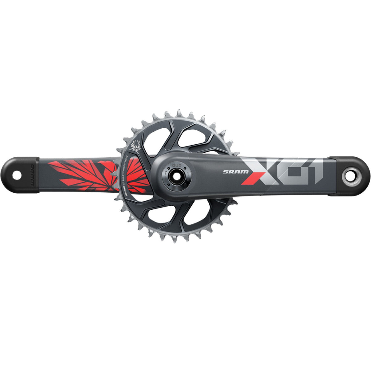 Guarnitura monocorona 12 velocità SRAM EAGLE X01 DUB 49 mm rossa