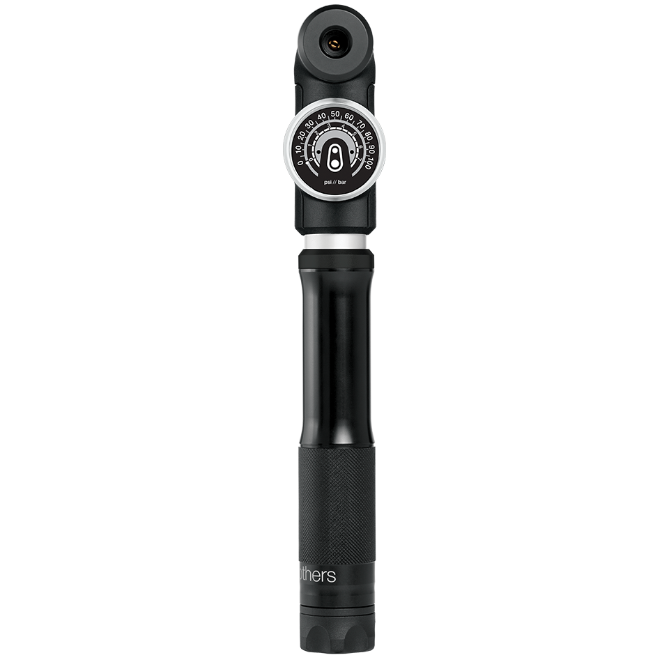 Pompa a mano CRANKBROTHERS STERLING S con manometro Midnight Edition