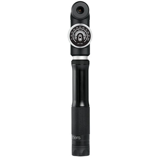 Pompa a mano CRANKBROTHERS STERLING S con manometro Midnight Edition