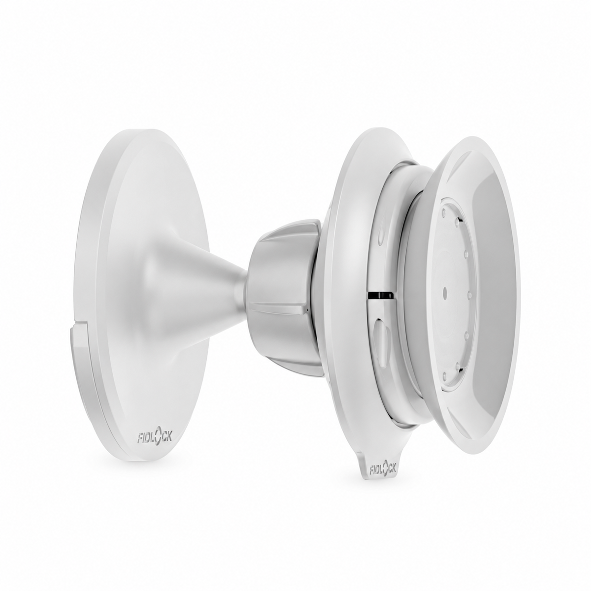 Supporto da parete FIDLOCK VACUUM bianco — vista del prodotto su sfondo bianco