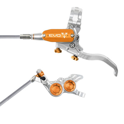 Freno Anteriore HOPE TECH 4 EVO GR4 Aviation Argento/Arancione