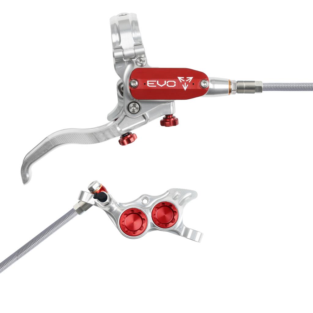 HOPE TECH 4 EVO TR4 Aviation Freno posteriore Argento/Rosso