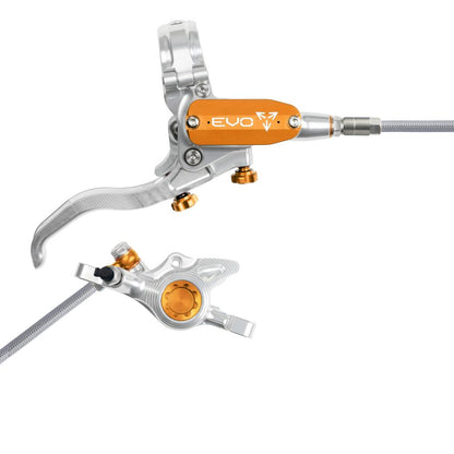 Freno Posteriore HOPE TECH 4 EVO X2 PM Aviation Argento/Arancione