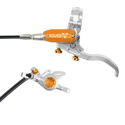 Freno anteriore HOPE TECH 4 EVO X2 PM Argento/Arancione