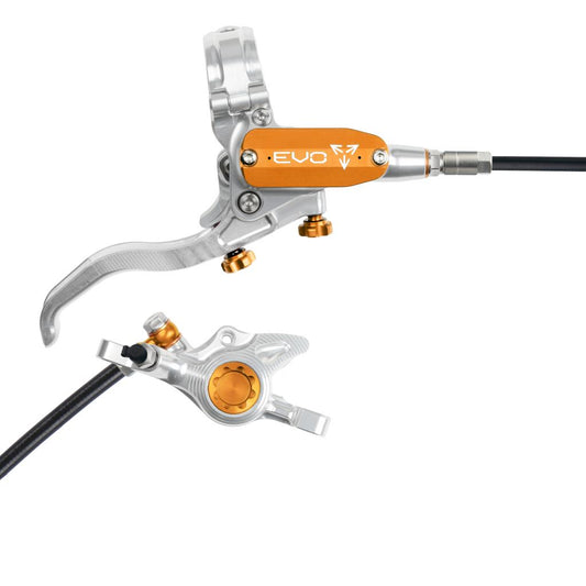 Freno posteriore HOPE TECH 4 EVO X2 PM Argento/Arancione