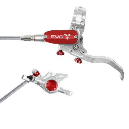 Freno Anteriore HOPE TECH 4 EVO X2 PM Aviation Argento/Rosso