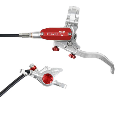 Freno Anteriore HOPE TECH 4 EVO X2 PM Argento/Rosso