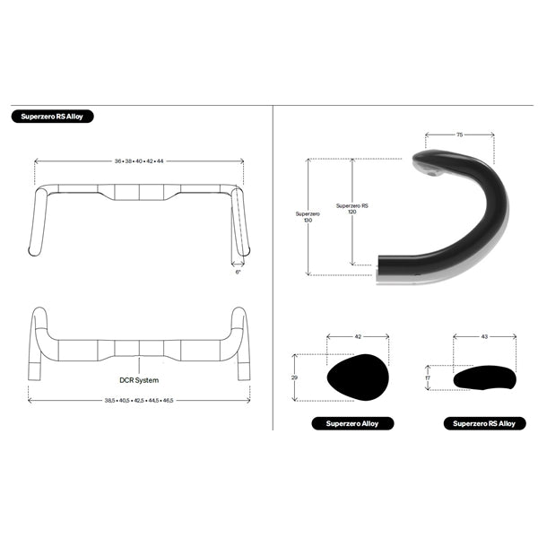 DEDA SUPERZERO RS ALU POB Gancio di finitura