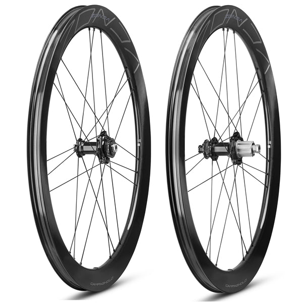 Coppia di ruote CAMPAGNOLO ZONDA CARBONE H50 DISC 2WF C25