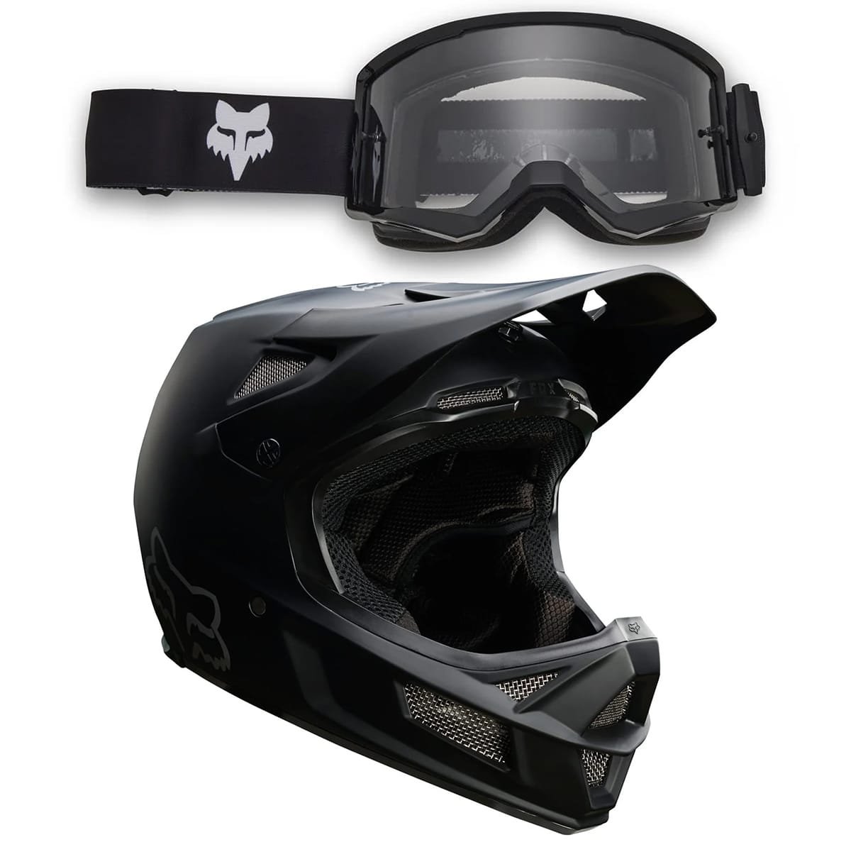 FOX Combo: Casco MTB RAMPAGE COMP MIPS + Maschera FOX MAIN CORE Nero 2024