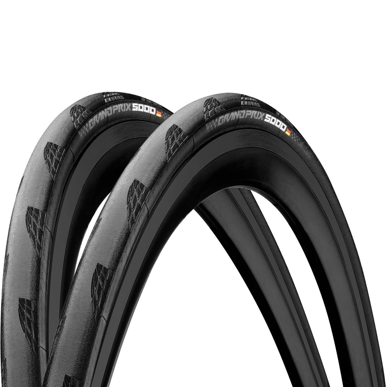 Coppia di pneumatici CONTINENTAL GRAND PRIX 5000 700x25c TubeType Soft Black + coppia di camere d'aria CONTINENTAL RACE 700x20/25c Presta 60 mm