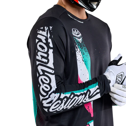 Maglia TROY LEE DESIGNS SPRINT FULL PULL Maniche Lunghe Nera