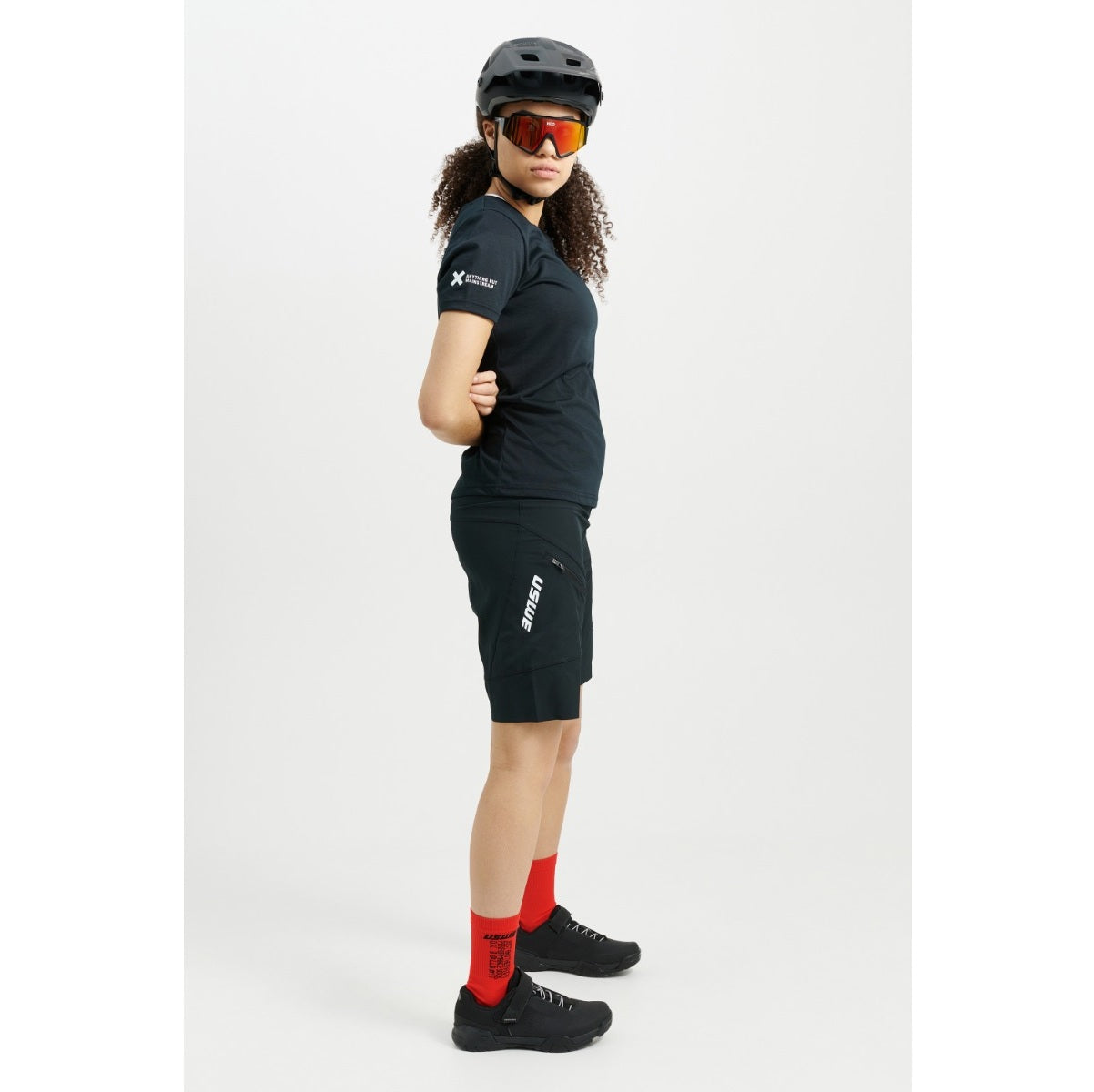 Pantaloncini MTB USWE HYBRID Donna Nero