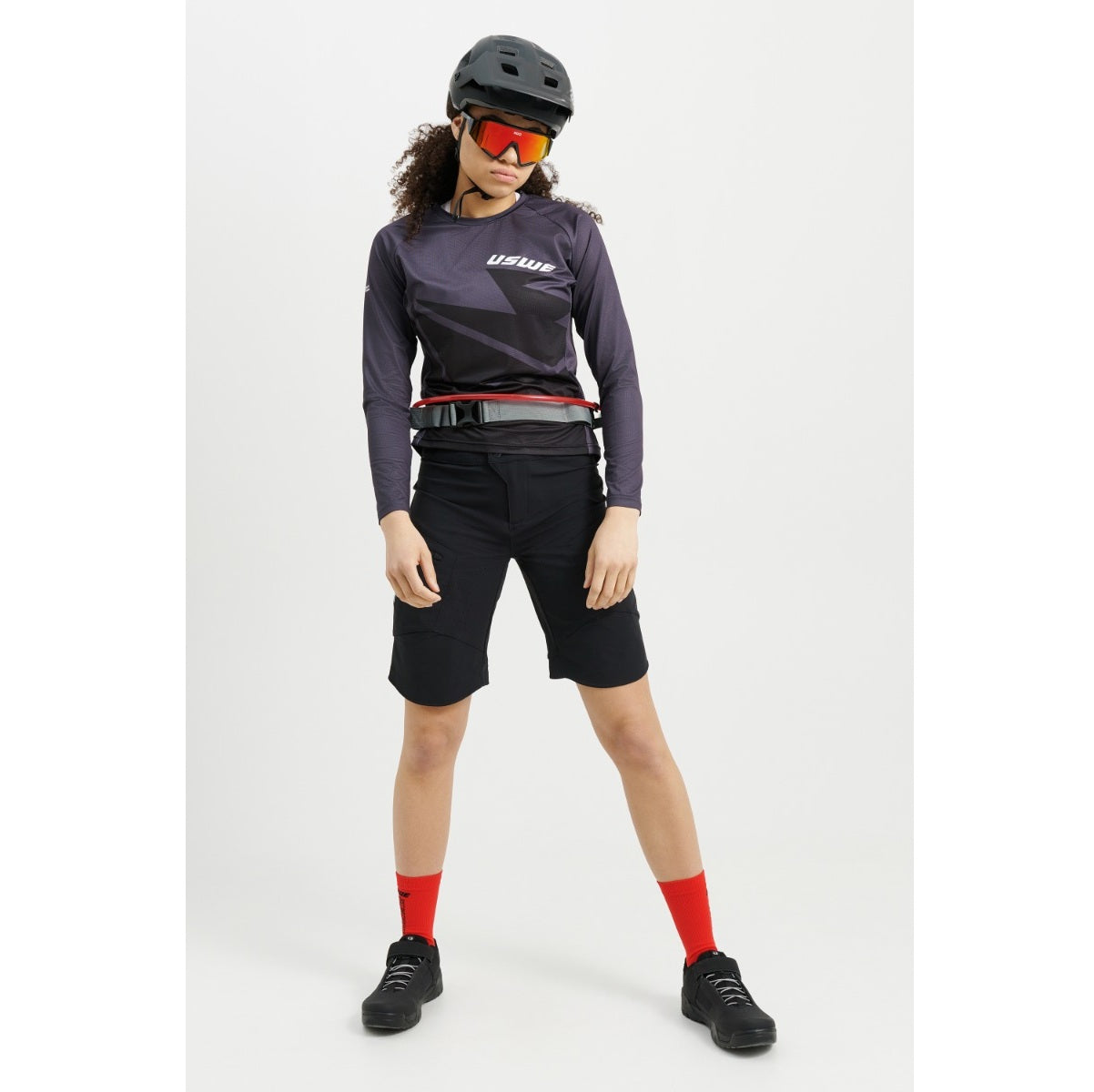 Maglia a maniche lunghe USWE BERG MTB Donna Nero