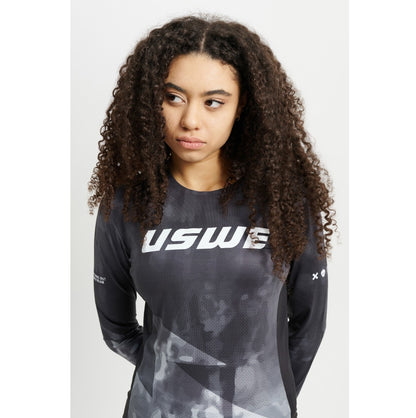Maglia USWE LUFTIG MTB Maniche Lunghe Donna Nero