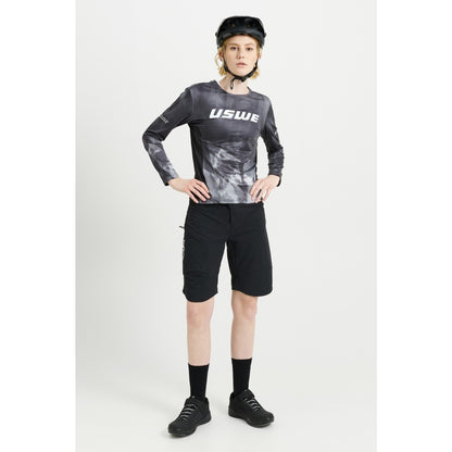 Maglia USWE LUFTIG MTB Maniche Lunghe Donna Nero